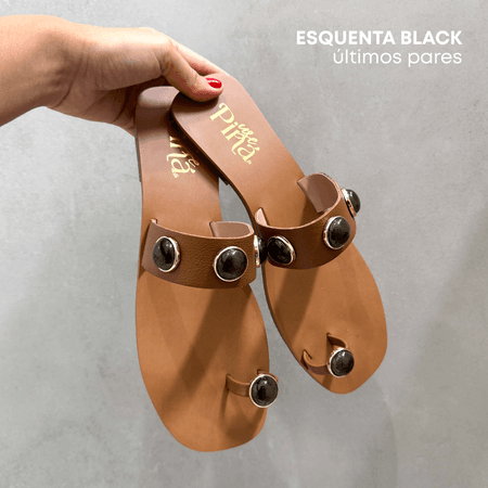 Rasteira Maitê Caramelo - 26112 - Use Piná