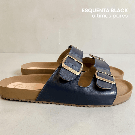 Sandália Papete Azul Marinho - 24108 - Use Piná