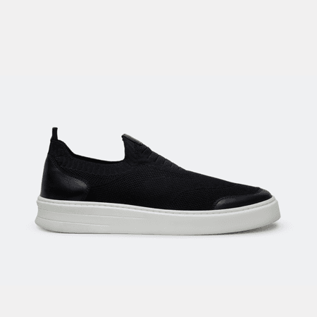 Tênis Masculino Knit Sneaker Evoque Preto - NEVANO
