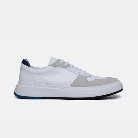 Tenis Casual Masculino Branco Solado Tricolor - NEVANO