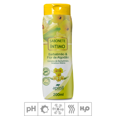 Sabonete Feminino Íntimo Apinil 200ml (ST183) - Barbat Flor Algodão