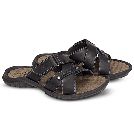 Chinelo Masculino De Couro Preto - DCB5000LTPTO - YOUTH Class