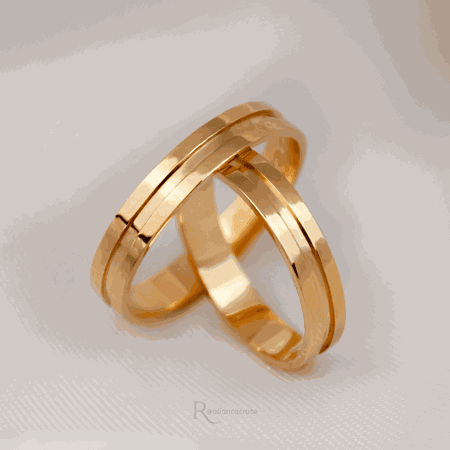 Aliança de Casamento em Ouro 18k 4mm Modelo King - Rosê Jewelry