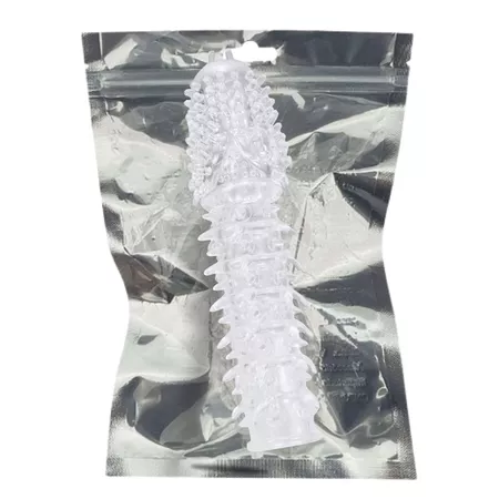 Capa Peniana De 11cm Para 14cm Com Cerdas SI (ST305-1030) - Translúcido