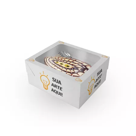 EMBALAGEM OVO DE COLHER COM TAMPA E VISOR 350G PERSONALIZADA - CaixaMix Embalagens