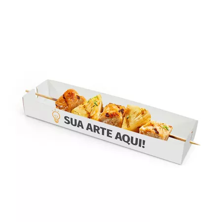 CAIXINHA SUPORTE ESPETINHO PERSONALIZADA - 5000 UNIDADES - CaixaMix Embalagens