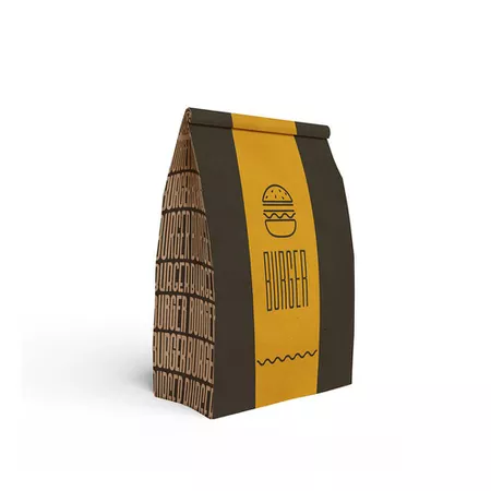 SACO KRAFT DELIVERY BLACK YELLOW TAMANHO M - 50 UNIDADES - CaixaMix Embalagens