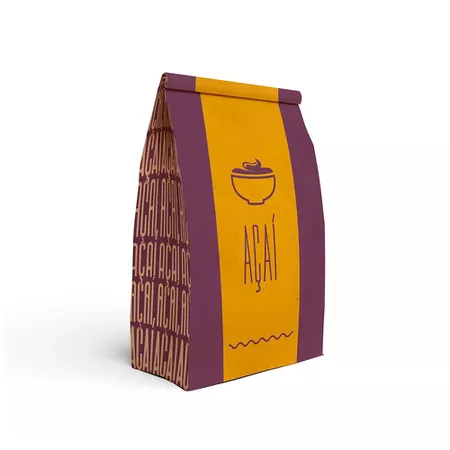 SACO KRAFT DELIVERY AÇAÍ TAMANHO M - 50 UNIDADES - CaixaMix Embalagens