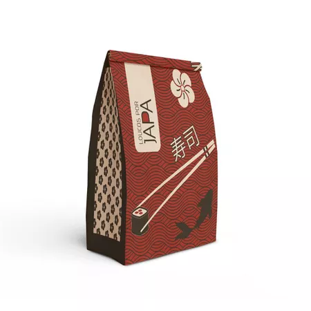SACO KRAFT DELIVERY LOUCOS POR JAPA TAMANHO GG - 50 UNIDADES - CaixaMix Embalagens
