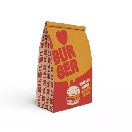 SACO KRAFT DELIVERY FAST FOOD TAMANHO M - 50 UNIDADES - CaixaMix Embalagens