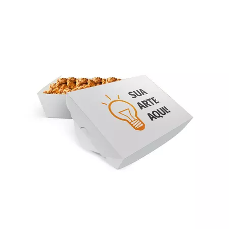 BOX FRITURA PREMIUM PEQUENA PERSONALIZADA - 50 UNIDADES - CaixaMix Embalagens
