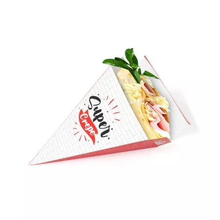 CAIXA PARA CREPE RED GOURMET - 50 UNIDADES - CaixaMix Embalagens
