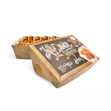 BOX FRANGO FRITO PREMIUM GRANDE - 50 UNIDADES - CaixaMix Embalagens