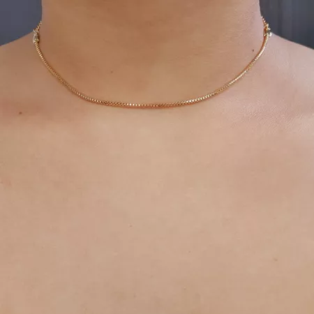 Colar Folheado A Ouro 18K Veneziana - Chérie Bijoux