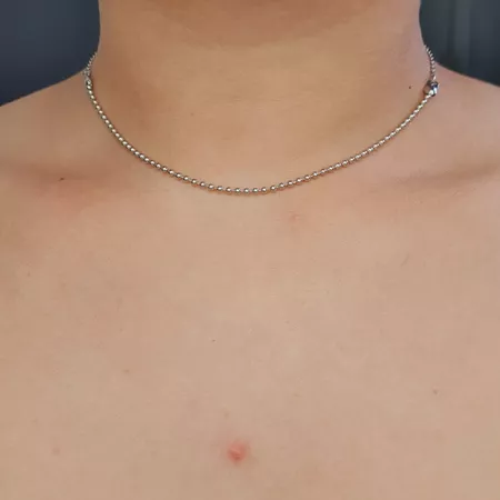 Colar Folheado A Prata 925 Mini Esferas - Chérie Bijoux