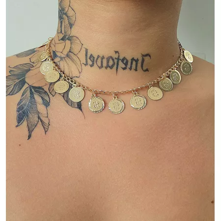 Colar Elos Folheado a Ouro 18K Medalhas - Chérie Bijoux