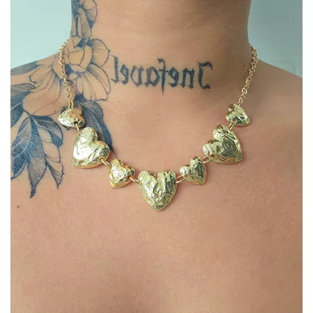 Colar Elos Folheado a Ouro 18K Coração - Chérie Bijoux