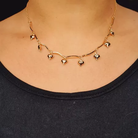 Colar Folheado a Ouro 18K Coração - Chérie Bijoux