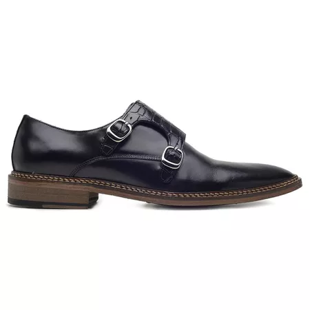 Sapato Monk Strap Ragusa Preto - DI LOMBARDI