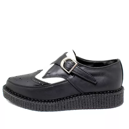 New Creeper Estilo Veggie Abruzzo Preto e Branco B... - ESTILO VEGGIE SHOES