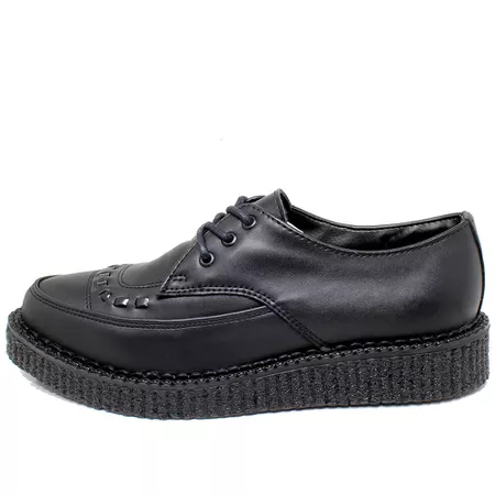New Creeper Estilo Veggie Morricone Preto Bico Fin... - ESTILO VEGGIE SHOES