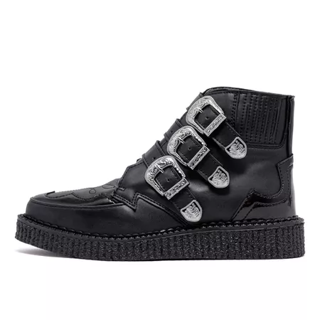 New Creeper Bico Fino Estilo Veggie Elvira Preto -... - ESTILO VEGGIE SHOES