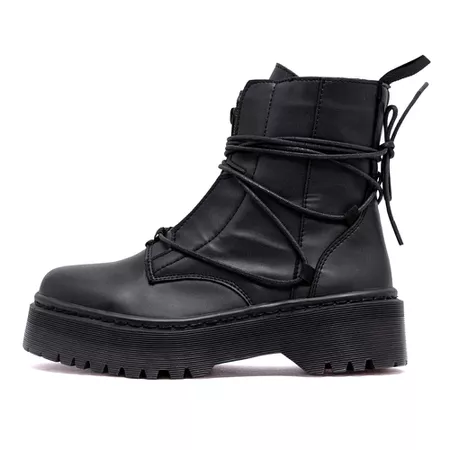 Coturno Tratorado Inglês Estilo Veggie Mattita Pre... - ESTILO VEGGIE SHOES