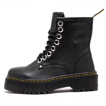 Coturno Estilo Inglês Preto Prata - 1061 - ESTILO VEGGIE SHOES