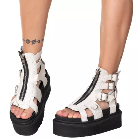 Sandália Plataforma Estilo Veggie Lucrétia Creme -... - ESTILO VEGGIE SHOES