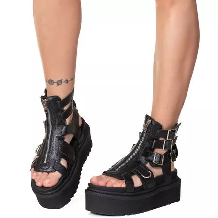 Sandália Plataforma Estilo Veggie Lucrétia Preto -... - ESTILO VEGGIE SHOES