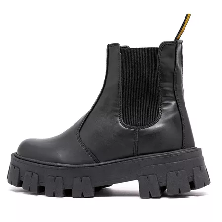 Bota Tratorada Meggie Chelsea Estilo Veggie Preto ... - ESTILO VEGGIE SHOES