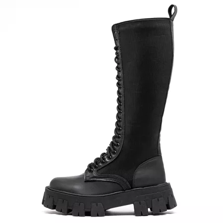 Coturno Tratorado Hera Alto Preto - 340 - ESTILO VEGGIE SHOES