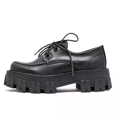 Sapato Oxford Tratorado Estilo Veggie Brenna Preto... - ESTILO VEGGIE SHOES