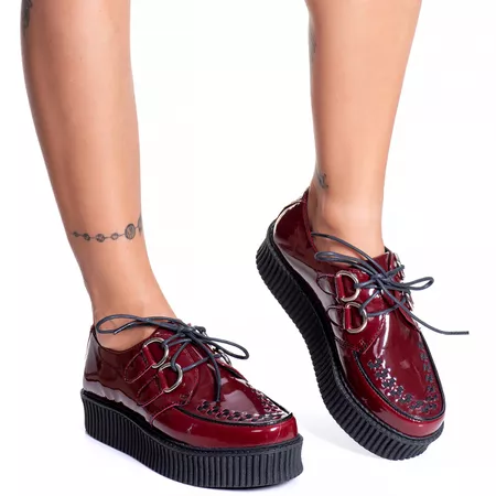 Creeper Verniz Vinho Estilo Veggie Shoes - Cre11 - ESTILO VEGGIE SHOES
