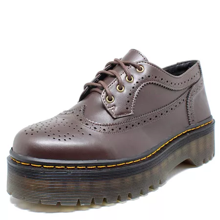 Sapato Oxford Estilo Veggie Greta Marrom - 1035 - ESTILO VEGGIE SHOES