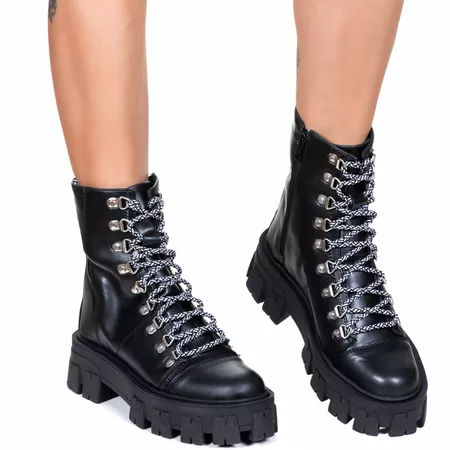 Coturno Tratorado Winnie Estilo Veggie Shoes Preto... - ESTILO VEGGIE SHOES