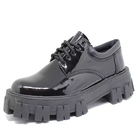 Sapato Colegial Lissie Estilo Veggie Verniz Preto ... - ESTILO VEGGIE SHOES