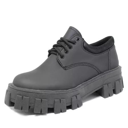 Sapato Colegial Lissie Estilo Veggie Preto Fosco -... - ESTILO VEGGIE SHOES