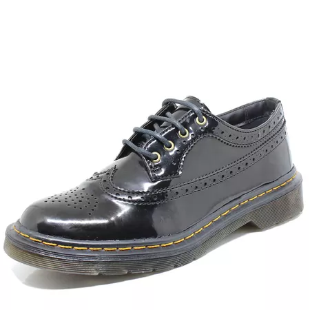 Sapato Oxford Estilo Veggie Rolly Verniz Preto - 3... - ESTILO VEGGIE SHOES