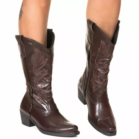 Bota Texana Estilo Veggie Marrom - tex05 - ESTILO VEGGIE SHOES