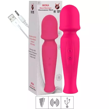 Massageador Recarregável Varinha Mágica Moka SI (7138) - Pink