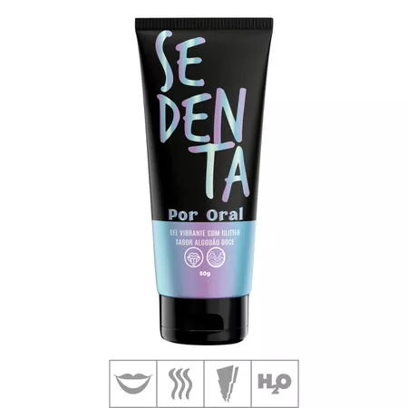 Gel Comestível Sedenta Por Oral Com Glitter 50g (ST902) - Algodão Doce