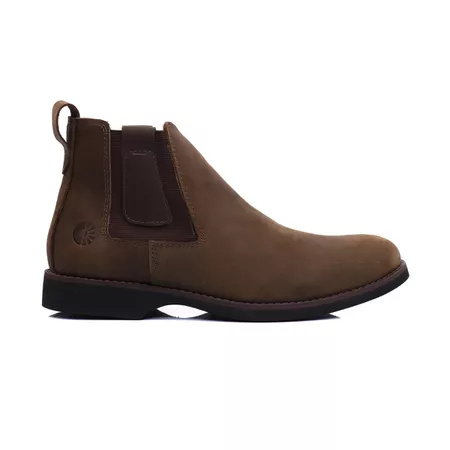 Botina Chelsea De Couro Masculina Musgo - USE BUTHIER