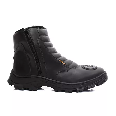Bota Motociclista de Couro - Falcon Preto - USE BUTHIER