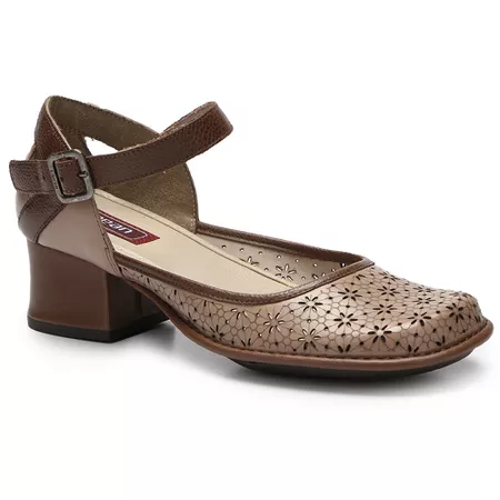 Sapato New Kelly Em Couro Marrom J.Gean - CK0024M/... - J.Gean