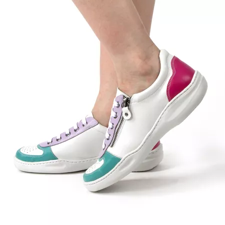 Tênis Feminino Joy em Couro Legítimo Branco J.Gean... - J.Gean