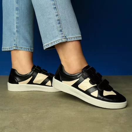 Tênis Feminino Madrid em Couro cor Natural J.Gean ... - J.Gean