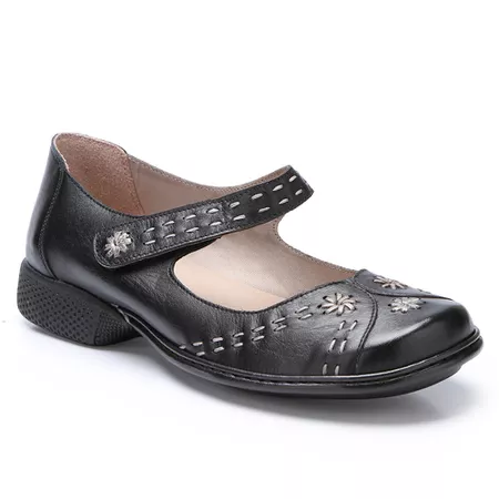 Sapatilha Feminina New Exclusiva em Couro cor pret... - J.Gean