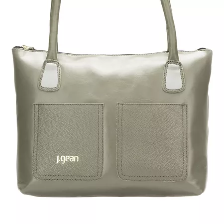 Bolsa de Couro Legítimo cor Militar Tamanho Médio ... - J.Gean