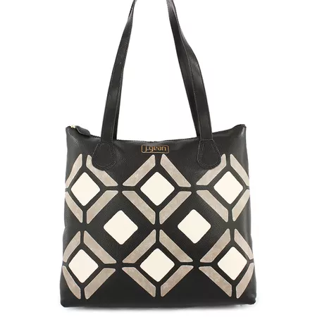 Bolsa Feminina Artesanal de Couro cor preta J.Gean... - J.Gean